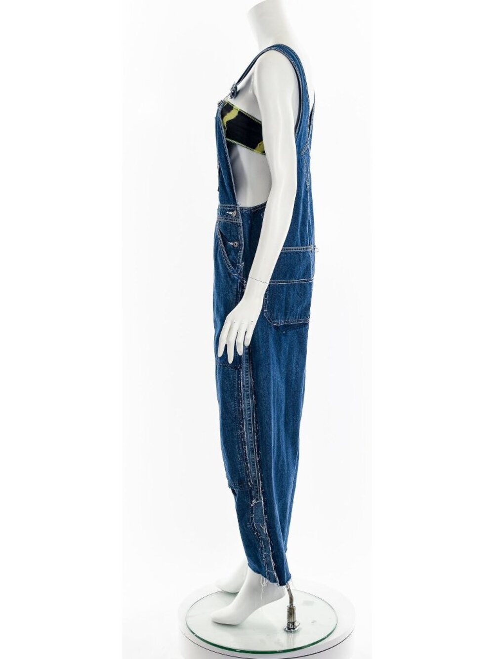 Distressed Patchwork Denim Overalls - Picture 9 of 10